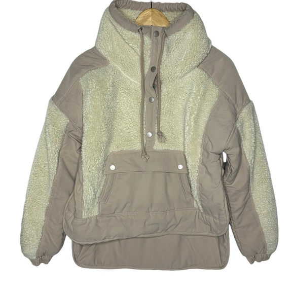 FINAL Last DAY Anthropologie Daily Practice Cream Long Sleeve Sherpa Jacket s - Picture 4 of 14
